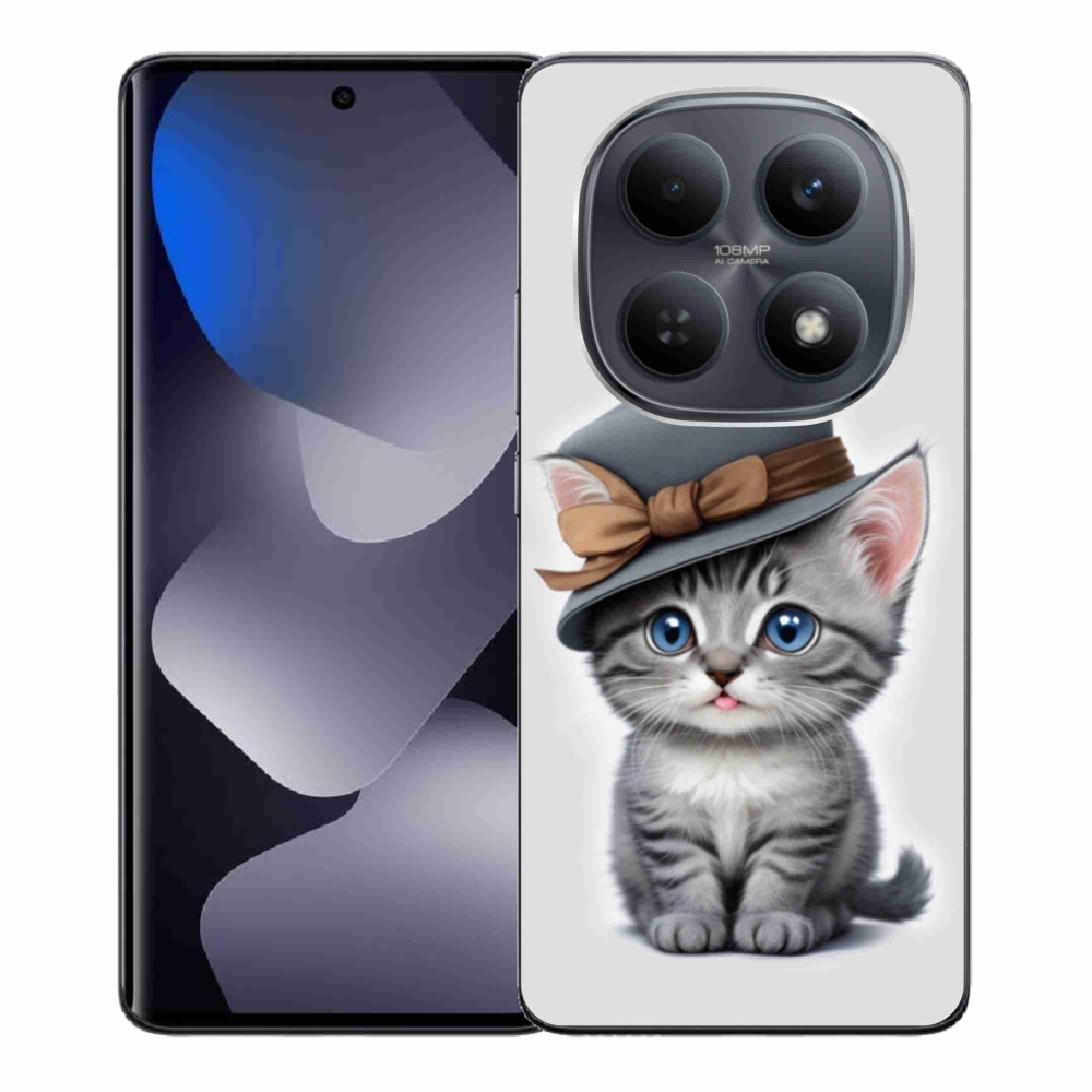 Gél borítás mmCase a Xiaomi Redmi Note 15 4G-hez - cica sapkával