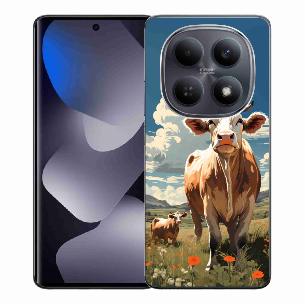 Gél borítás mmCase a Xiaomi Redmi Note 15 4G-hez - tehenek a réten