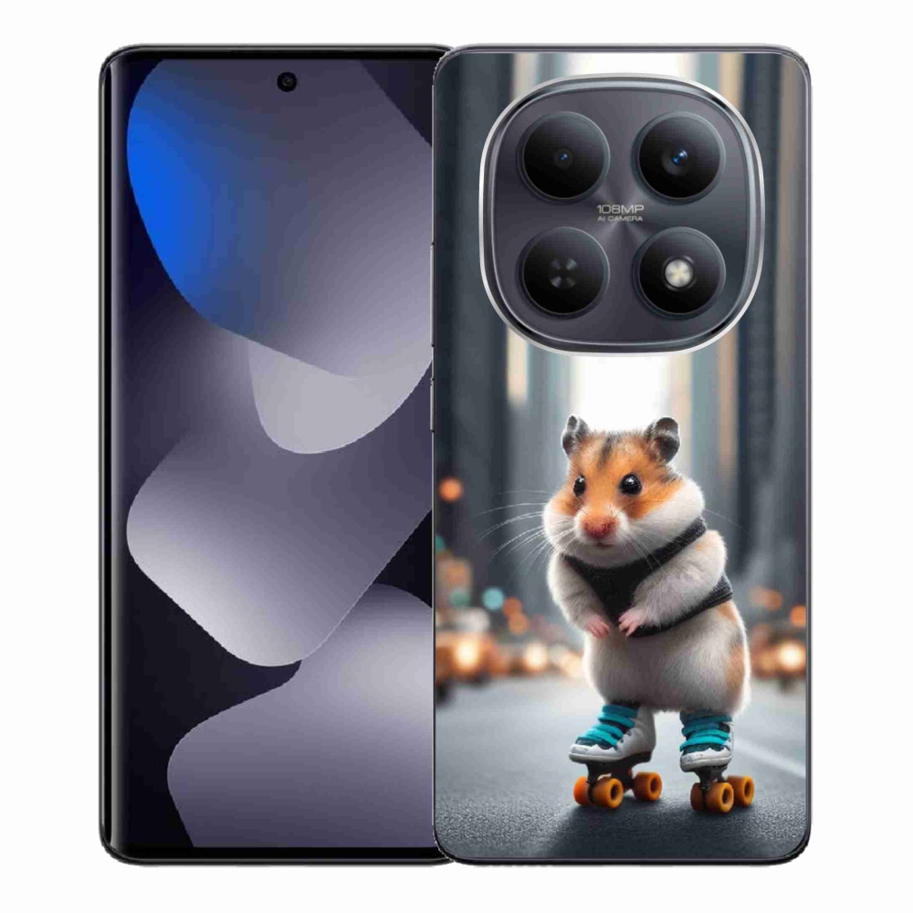 Gél borítás mmCase a Xiaomi Redmi Note 15 4G-hez - hörcsög a korcsolyán