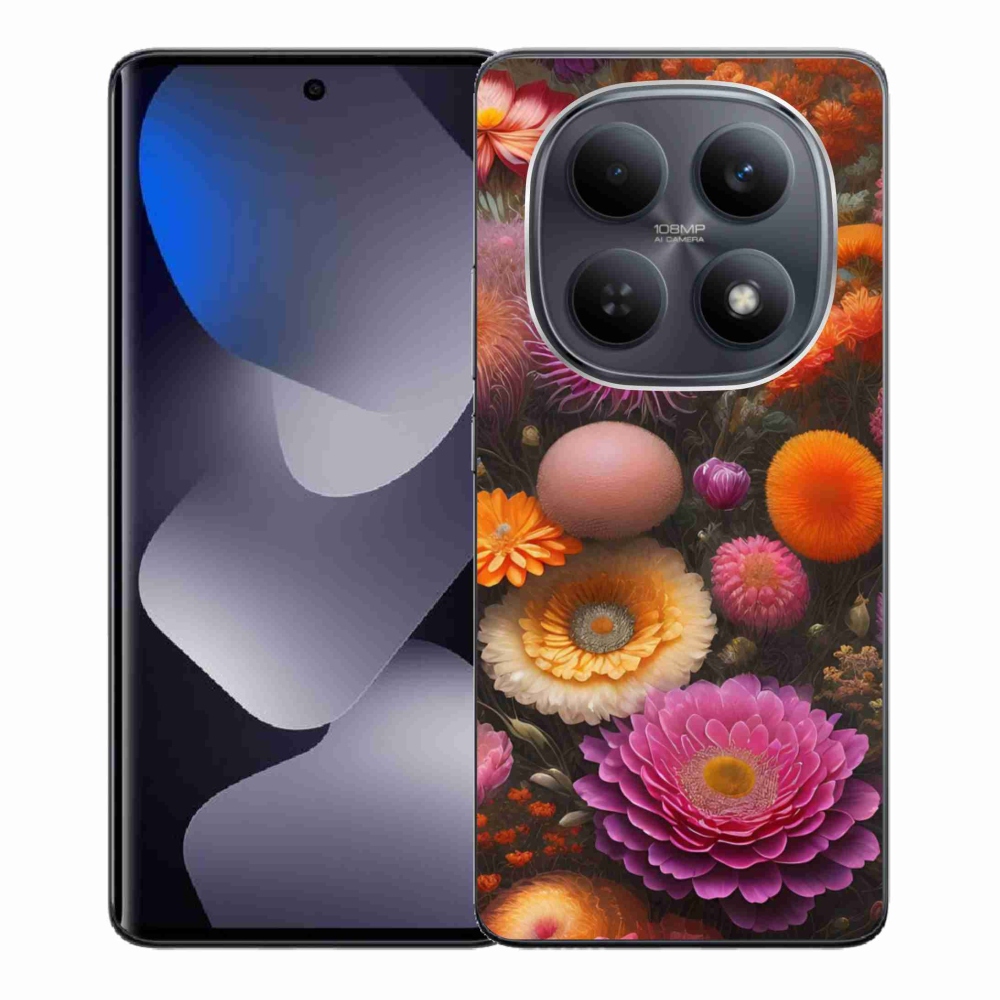 Gél borítás mmCase a Xiaomi Redmi Note 15 4G-hez - virágos kompozíció