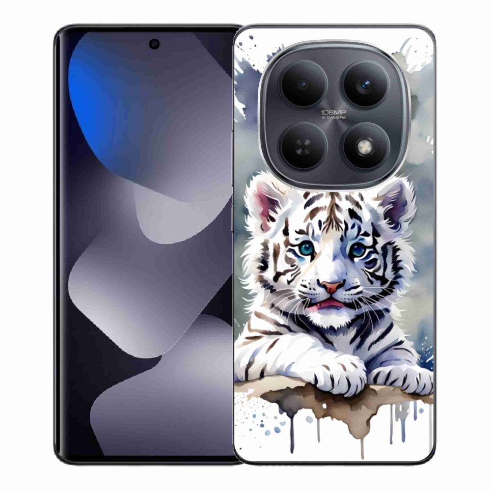 Gél borítás mmCase a Xiaomi Redmi Note 15 4G-hez - fehér tigriskölyök