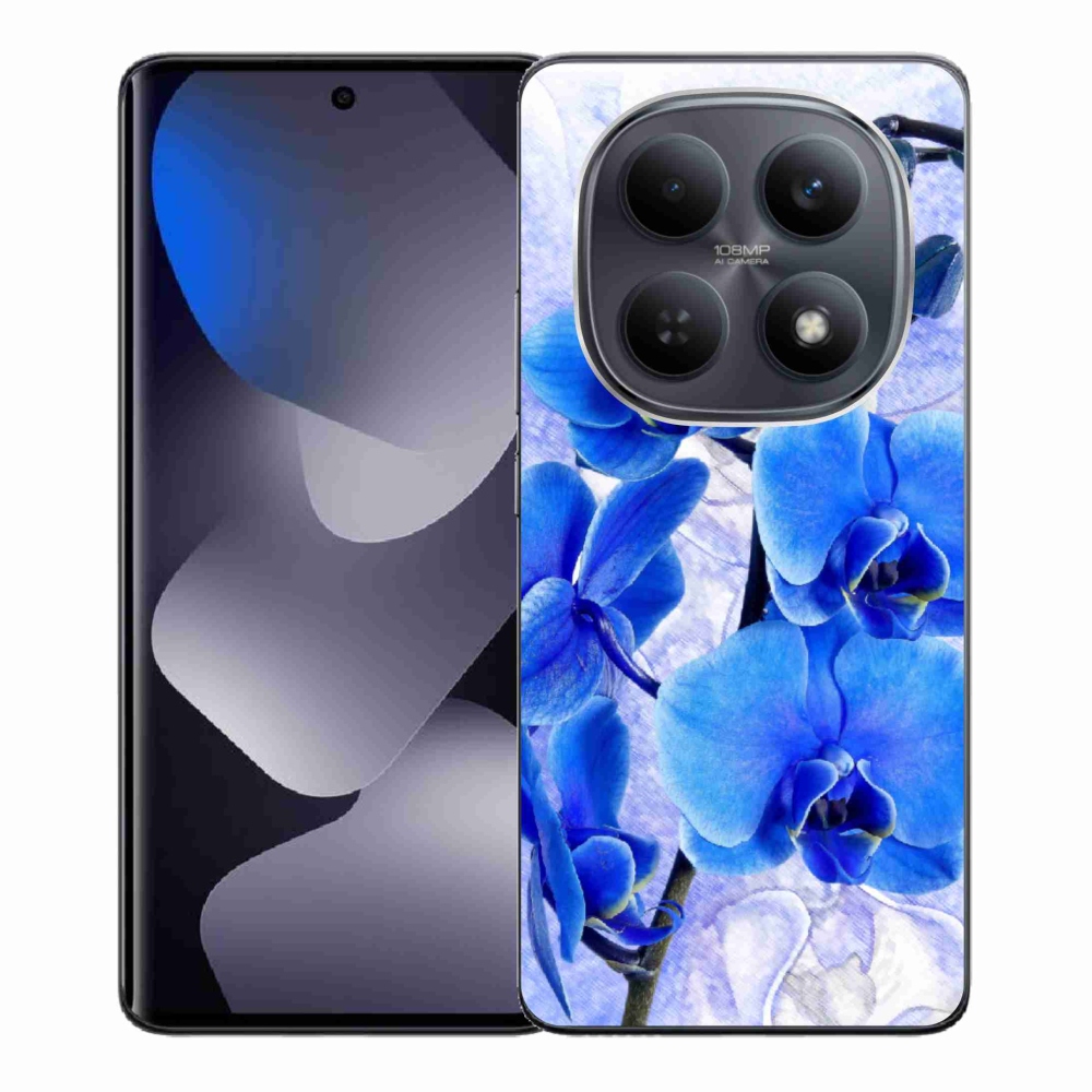 Gél borítás mmCase a Xiaomi Redmi Note 15 4G-hez - kék virágok