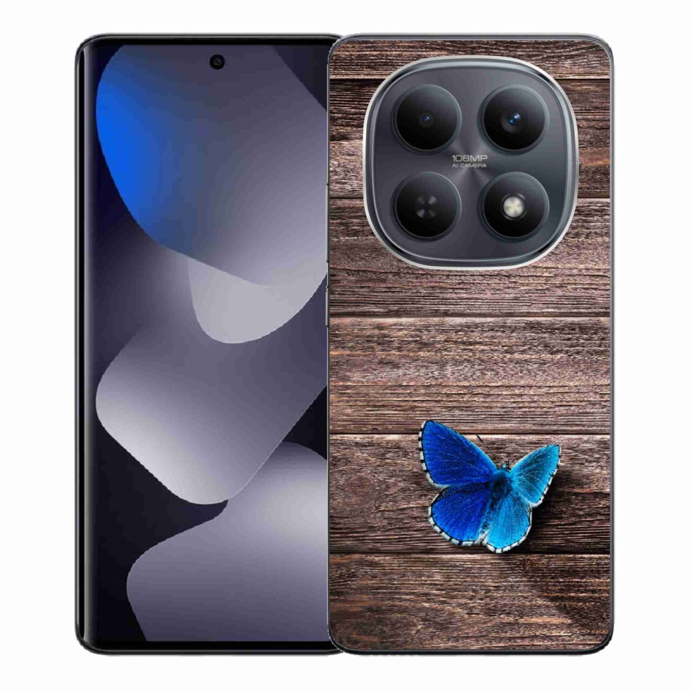 Zselés borítás mmCase a Xiaomi Redmi Note 15 4G - kék pillangó 1