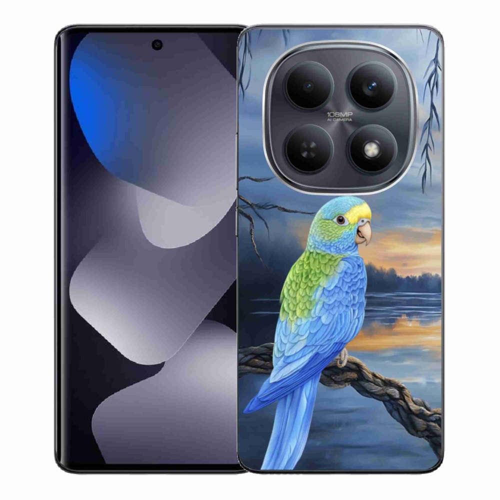 Gél borítás mmCase a Xiaomi Redmi Note 15 4G-hez - kék papagáj