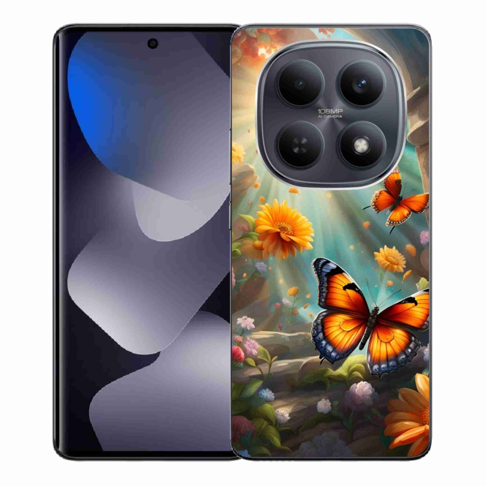 Gél borítás mmCase a Xiaomi Redmi Note 15 4G-hez - pillangókert 2
