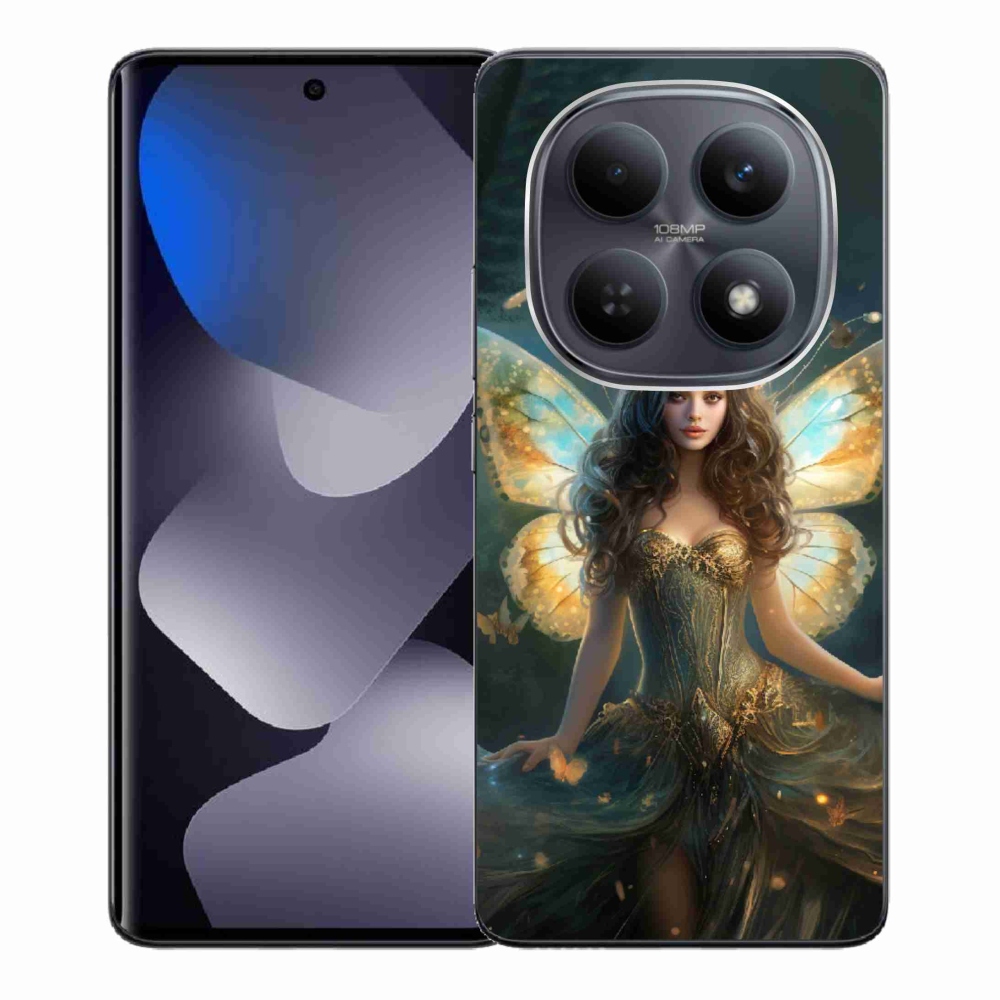 Gél borítás mmCase a Xiaomi Redmi Note 15 4G - pillangó nőhöz