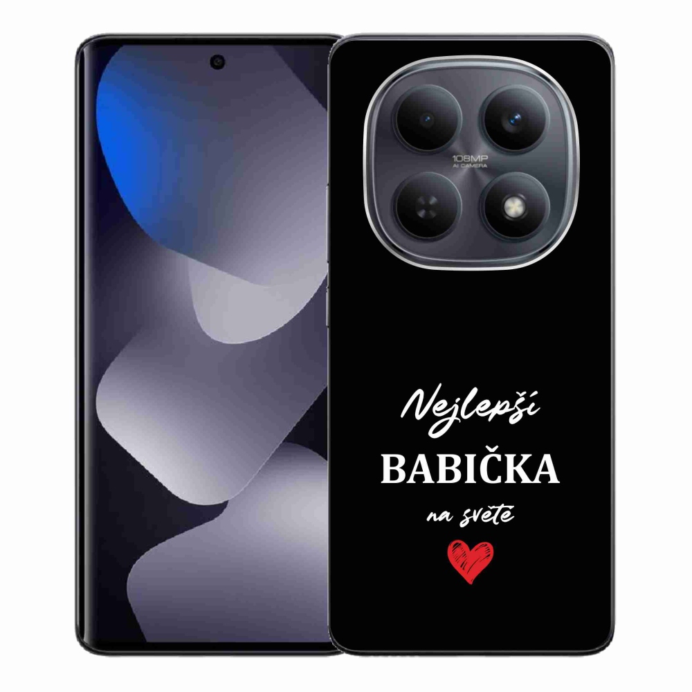 Gél borító mmCase a Xiaomi Redmi Note 15 4G - a legjobb nagymama 1 fekete háttérrel