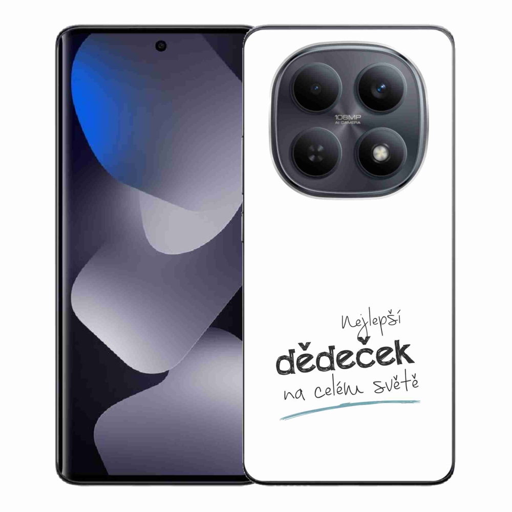 Gél borító mmCase a Xiaomi Redmi Note 15 4G - a legjobb nagypapa 3 fehér háttérrel