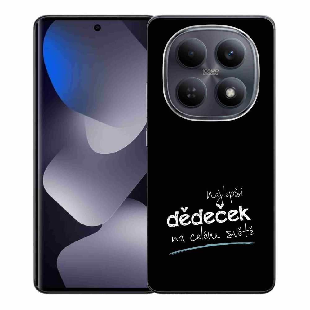 Gél borító mmCase a Xiaomi Redmi Note 15 4G - a legjobb nagypapa 3 fekete háttérrel