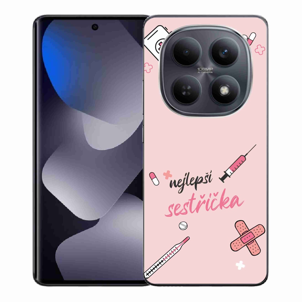 Gél borító mmCase a Xiaomi Redmi Note 15 4G - legjobb kishúg rózsaszín háttérrel