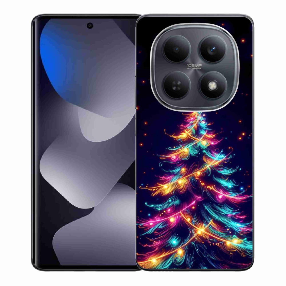 Gél borítás mmCase a Xiaomi Redmi Note 15 4G-hez - neon karácsonyfa