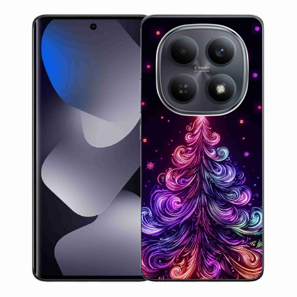 Gél borítás mmCase a Xiaomi Redmi Note 15 4G - neon karácsonyfa 1