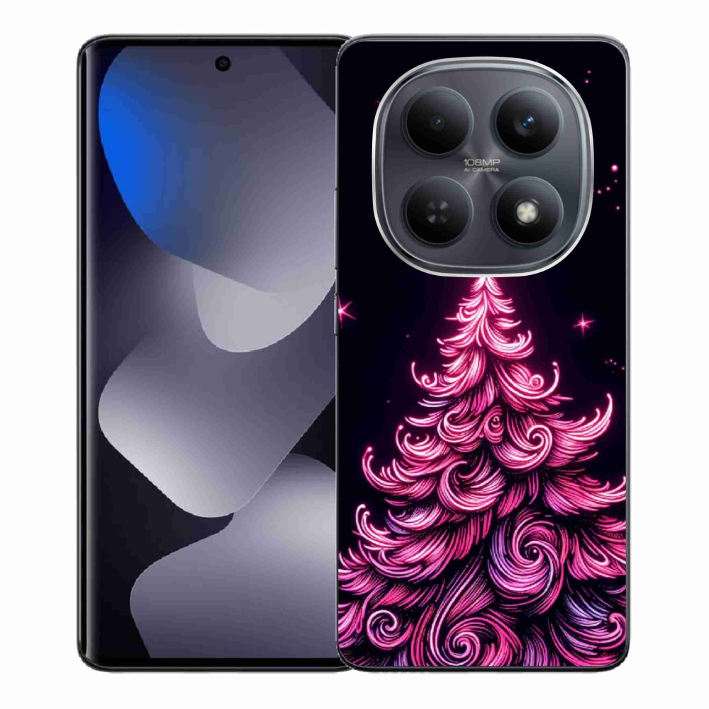 Gél borítás mmCase a Xiaomi Redmi Note 15 4G-hez - neon karácsonyfa 2