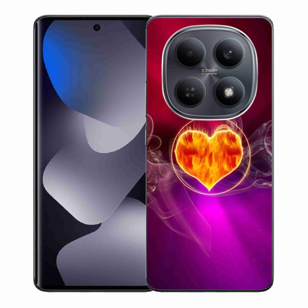 Gél borítás mmCase a Xiaomi Redmi Note 15 4G-hez - tüzes szív