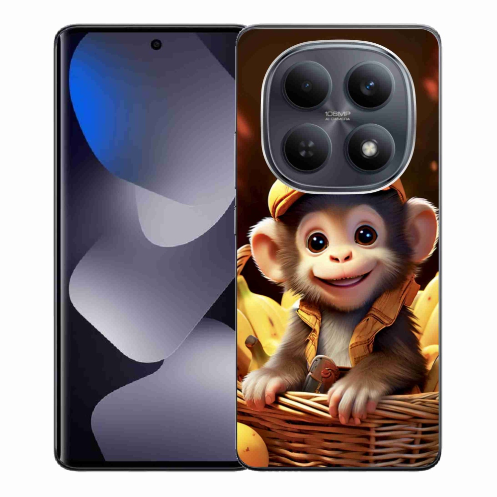 Gél borítás mmCase a Xiaomi Redmi Note 15 4G-hez - majom a kosárban
