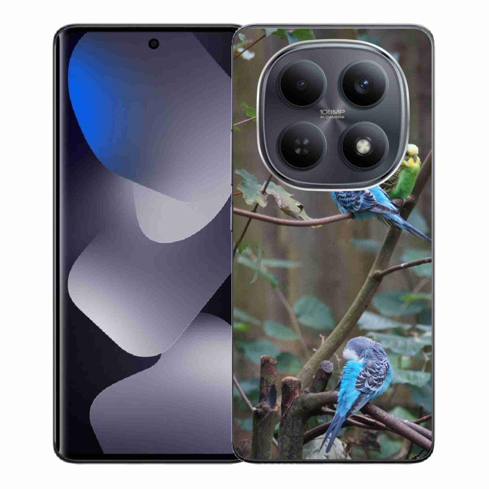 Gél borító mmCase a Xiaomi Redmi Note 15 4G-hez - papagájok az ágon