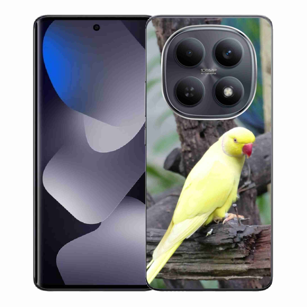 Gél borítás mmCase a Xiaomi Redmi Note 15 4G készülékhez - papagáj alexander sárga