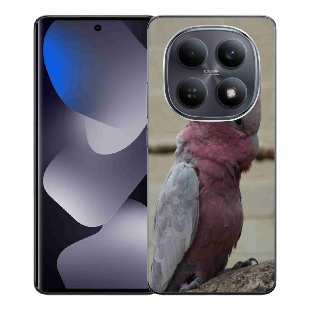 Gél borítás mmCase a Xiaomi Redmi Note 15 4G-hez - papagáj kakadu rózsaszínű