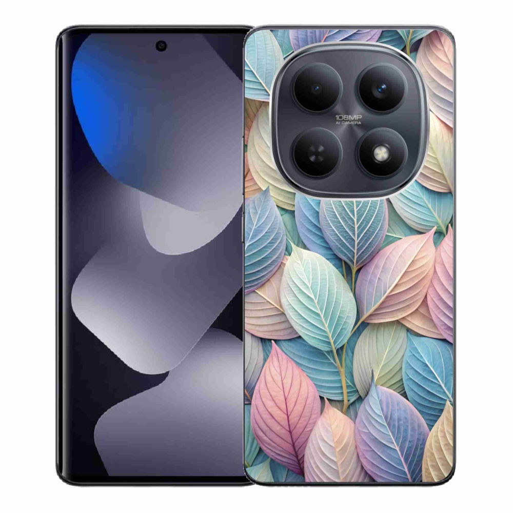 Gél borítás mmCase a Xiaomi Redmi Note 15 4G-hez - pasztell levelek