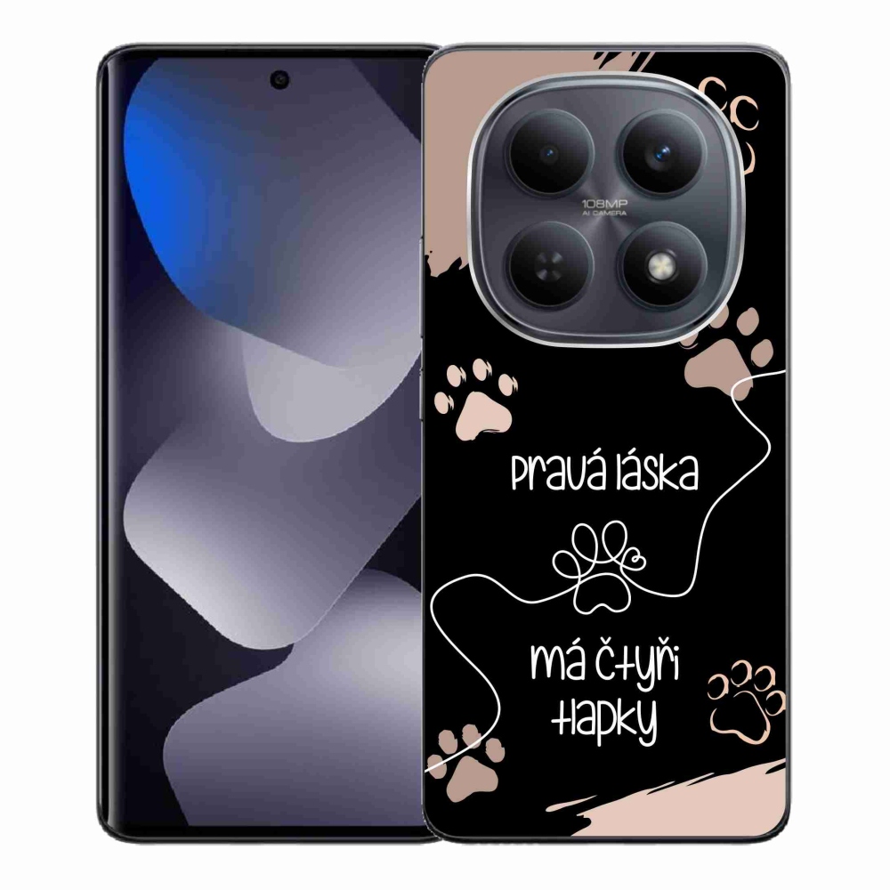 Gél borítás mmCase a Xiaomi Redmi Note 15 4G-hez - kutya motívum 1 fekete háttér