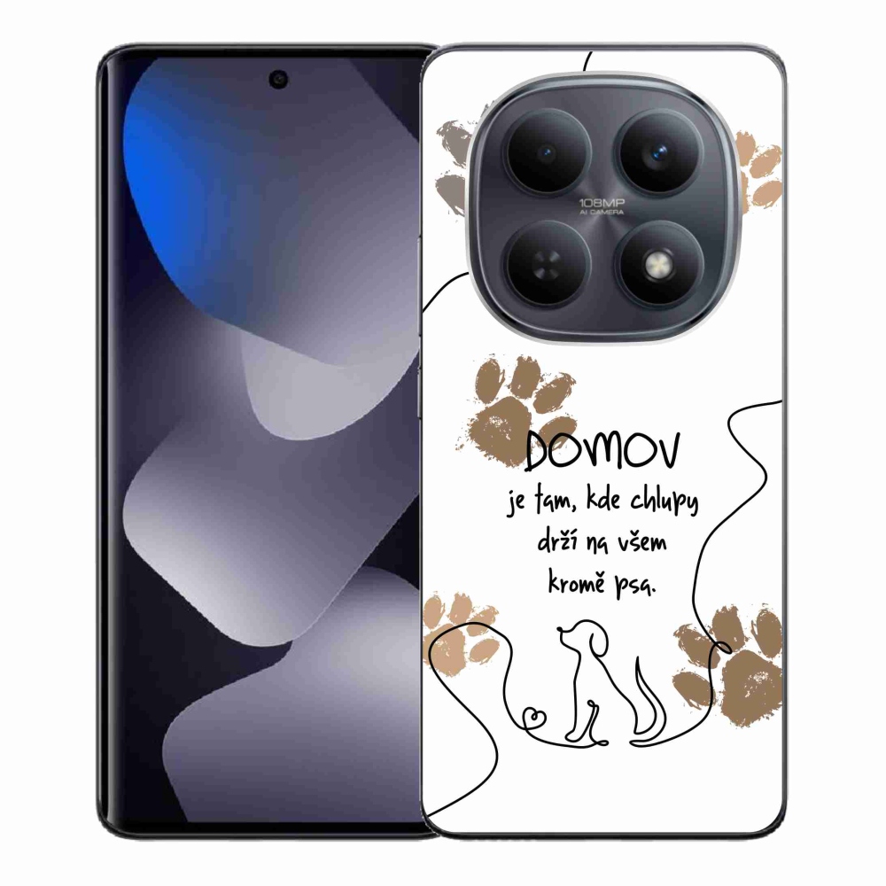 Gél borítás mmCase a Xiaomi Redmi Note 15 4G-hez - kutya motívum fehér háttérrel