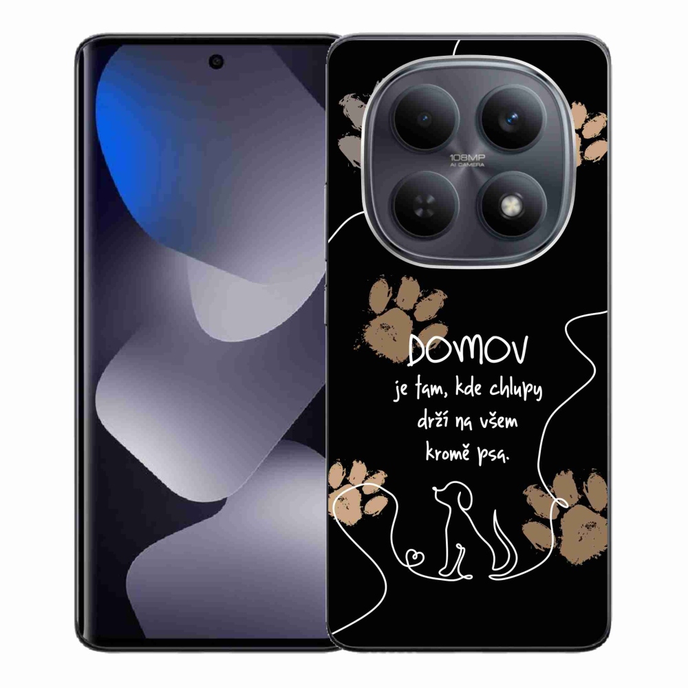 Gél borítás mmCase a Xiaomi Redmi Note 15 4G-hez - kutya motívum fekete háttérrel
