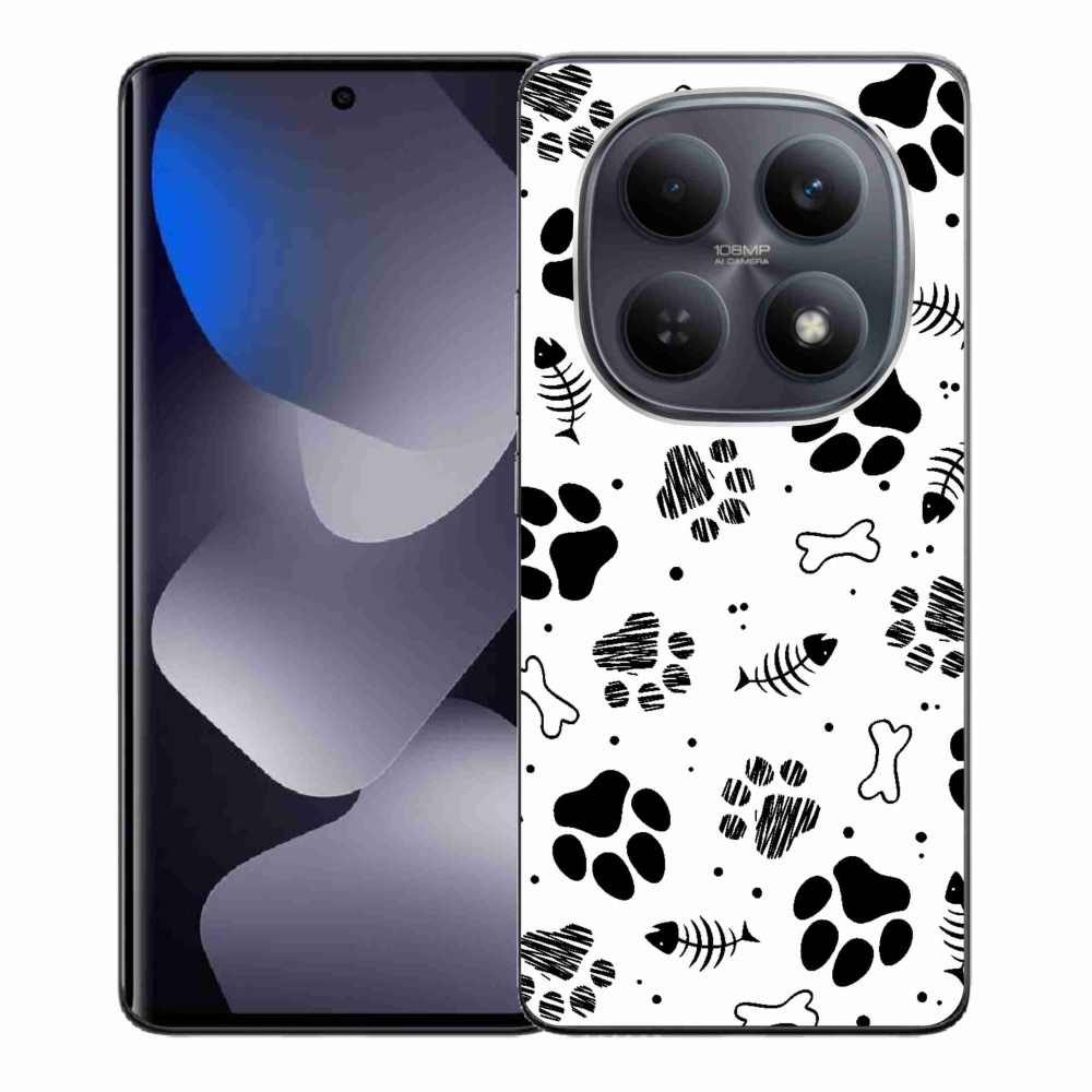 Gél borítás mmCase a Xiaomi Redmi Note 15 4G-hez - kutyamancsok 1