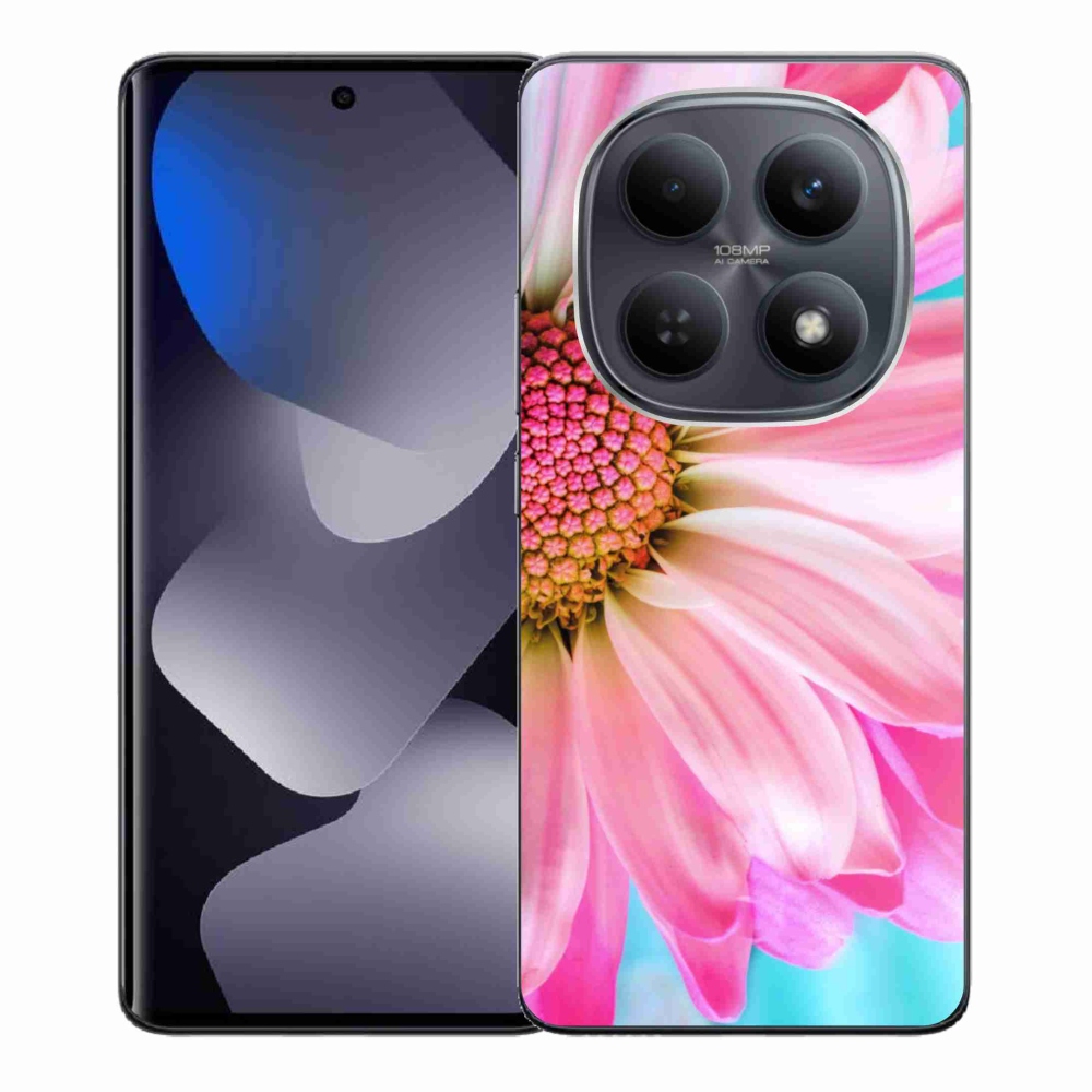 Gél borítás mmCase a Xiaomi Redmi Note 15 4G-hez - rózsaszín virág