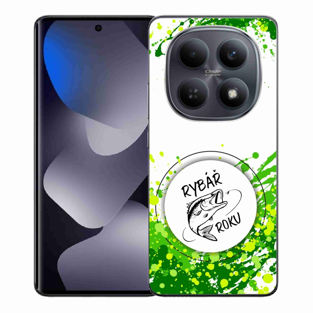 Gél borító mmCase a Xiaomi Redmi Note 15 4G-hez - az év halászának fehér háttere