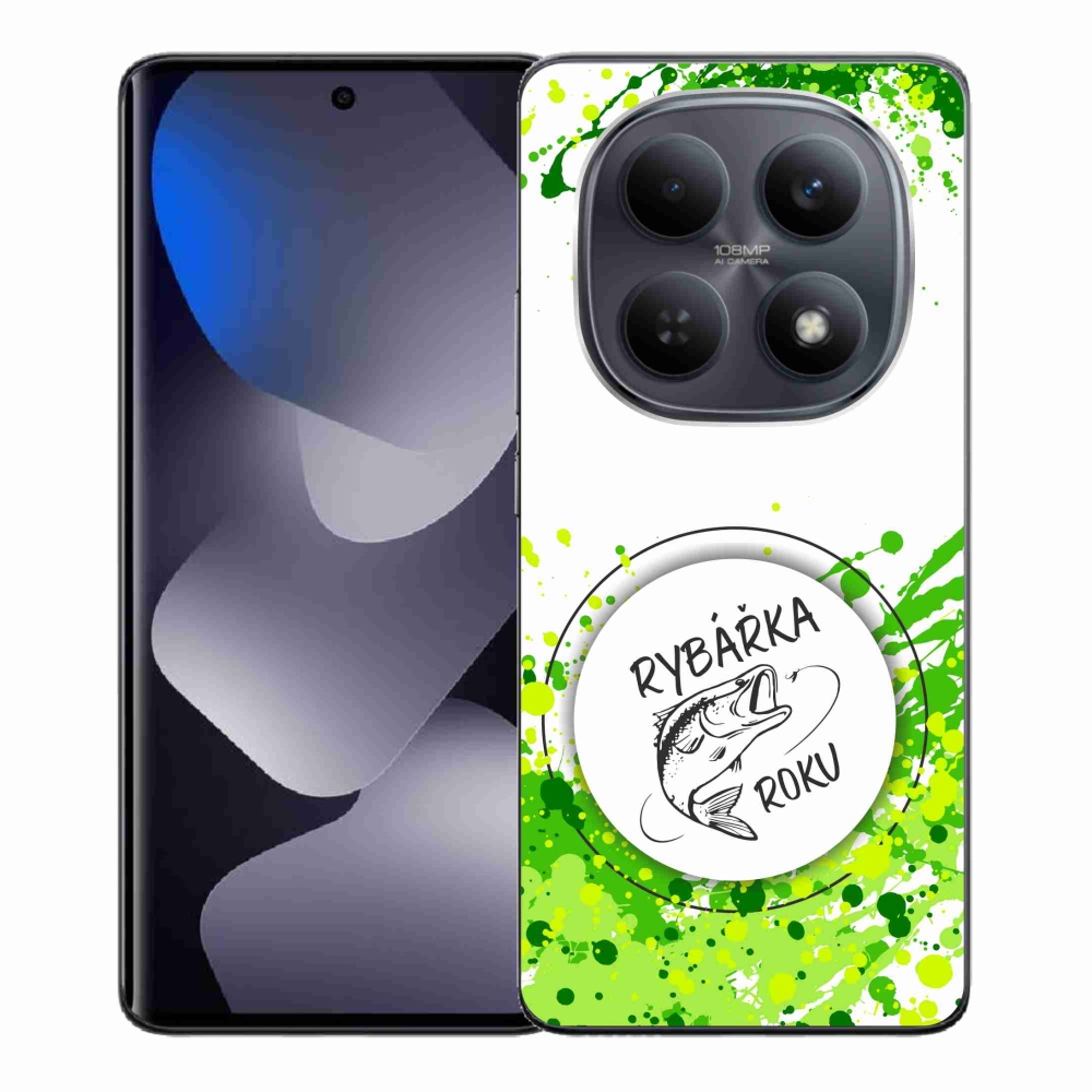 Gél borító mmCase a Xiaomi Redmi Note 15 4G - halász az év fehér háttérrel