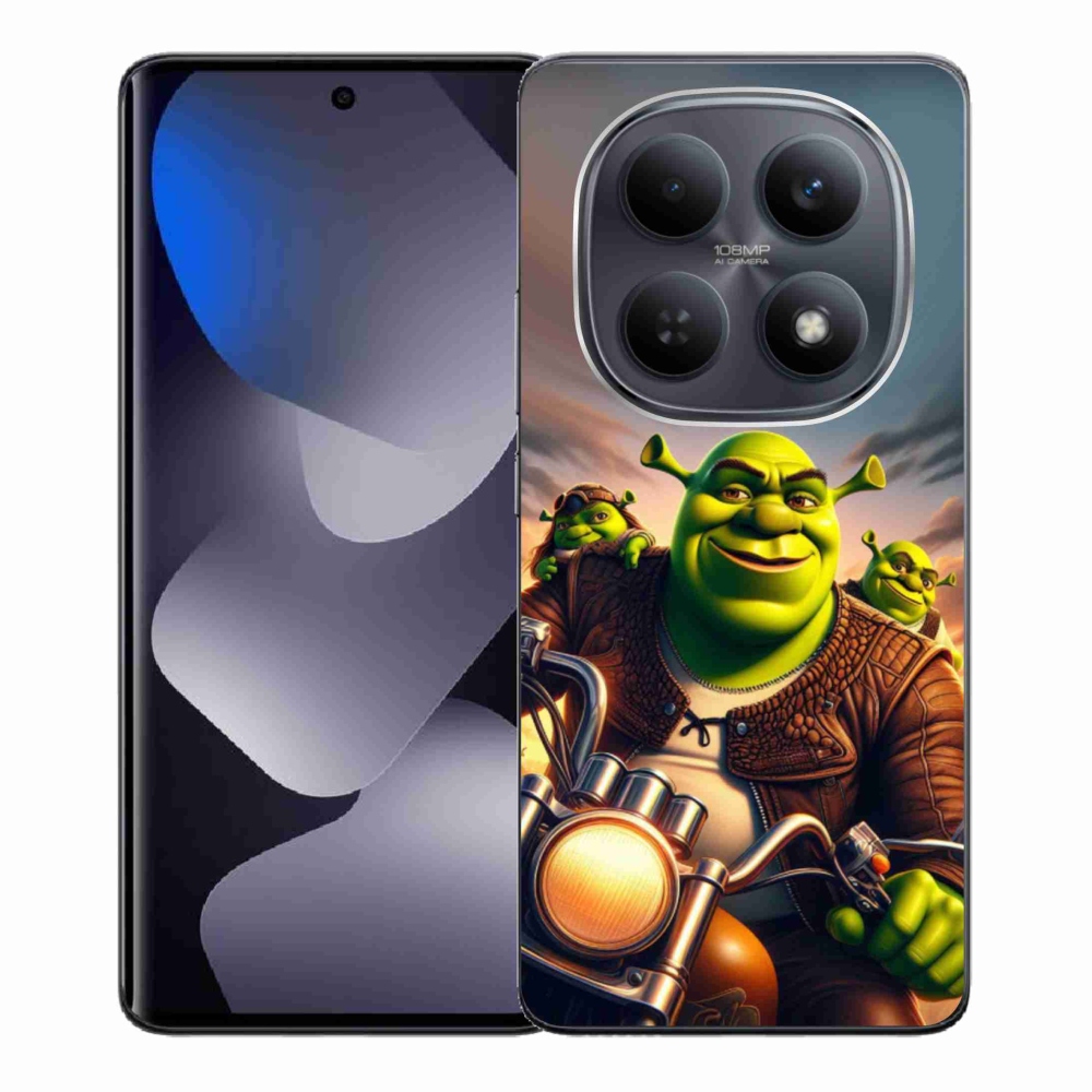 Gél borítás mmCase a Xiaomi Redmi Note 15 4G-hez - Shrek egy motorkerékpáron