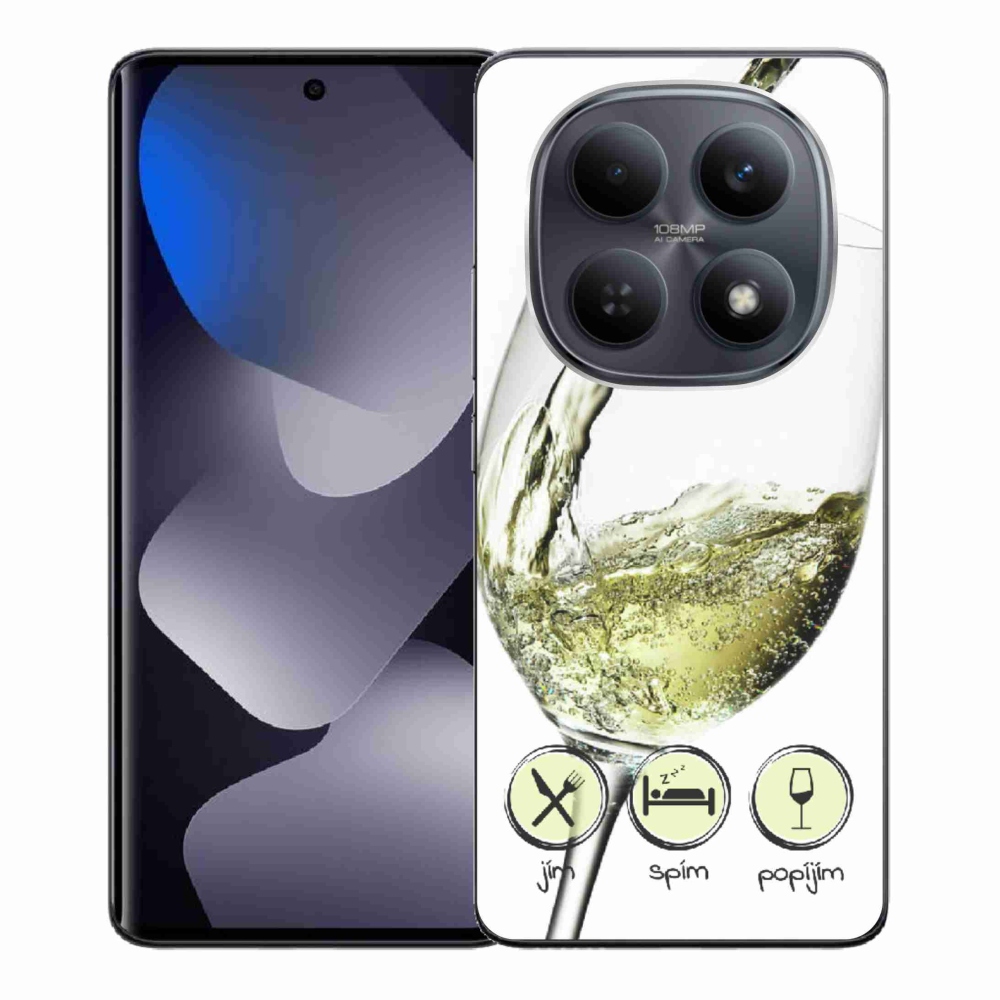 Gél borítás mmCase a Xiaomi Redmi Note 15 4G-hez - borospohár fehér