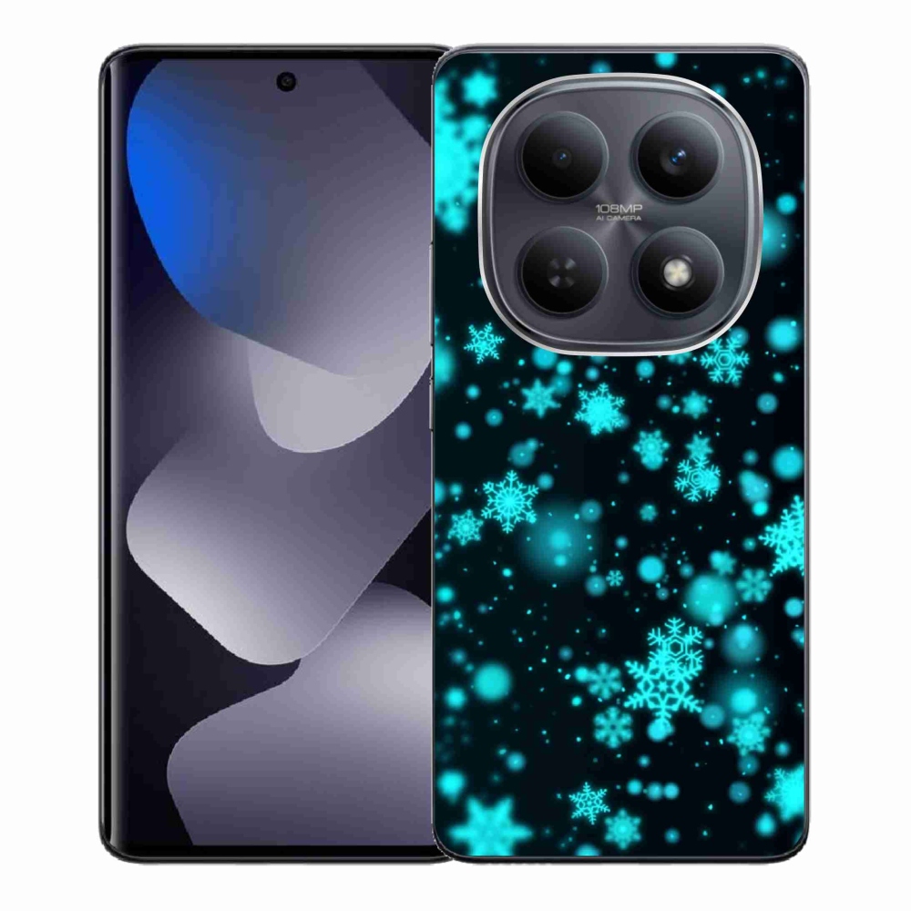 Gél borítás mmCase a Xiaomi Redmi Note 15 4G-hez - hópelyhek 1
