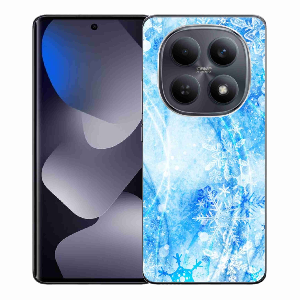 Gél borítás mmCase a Xiaomi Redmi Note 15 4G-hez - hópelyhek