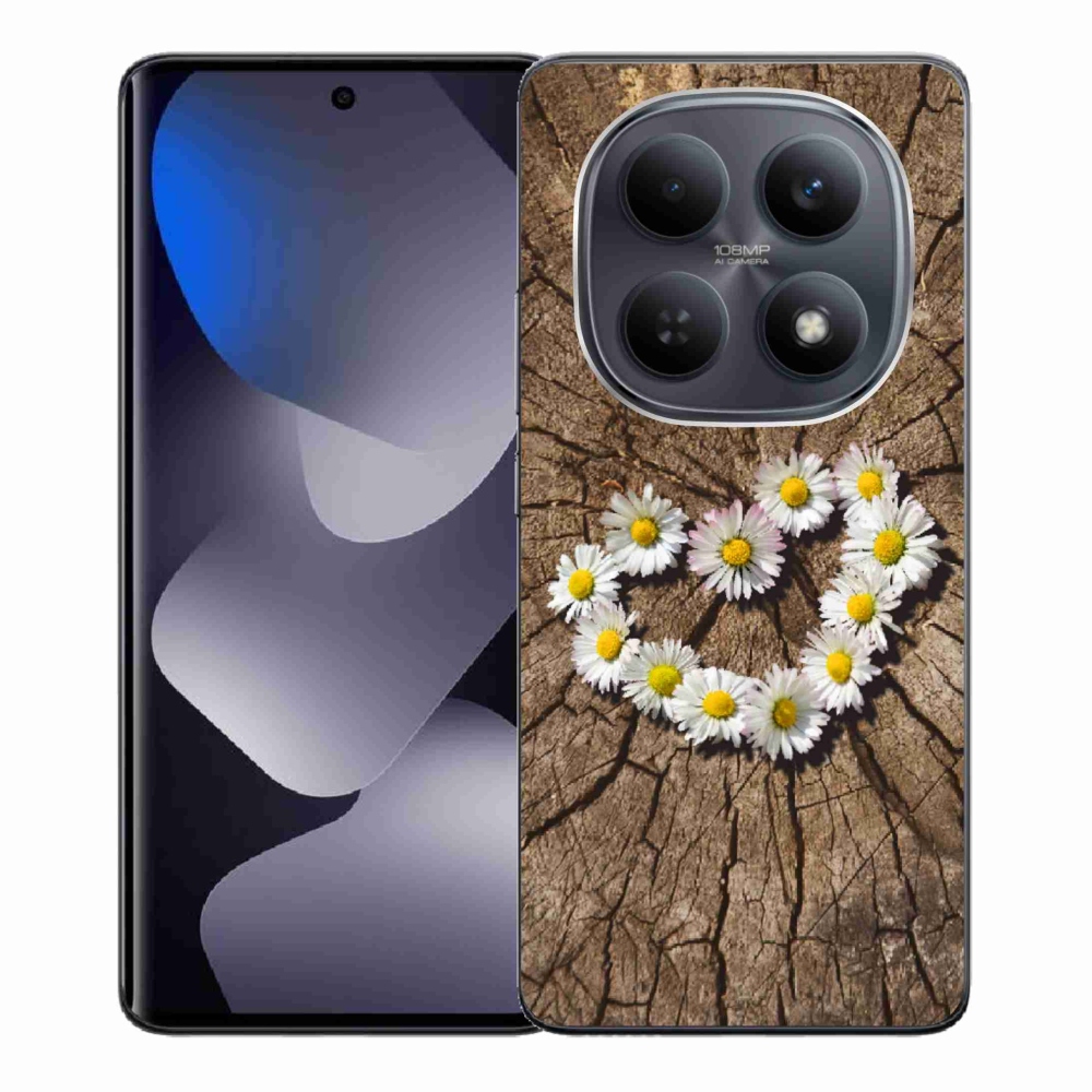 Gél borítás mmCase a Xiaomi Redmi Note 15 4G-hez - százszorszépek szíve