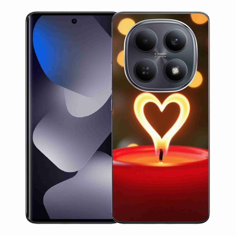 Gél borítás mmCase a Xiaomi Redmi Note 15 4G-hez - láng szíve
