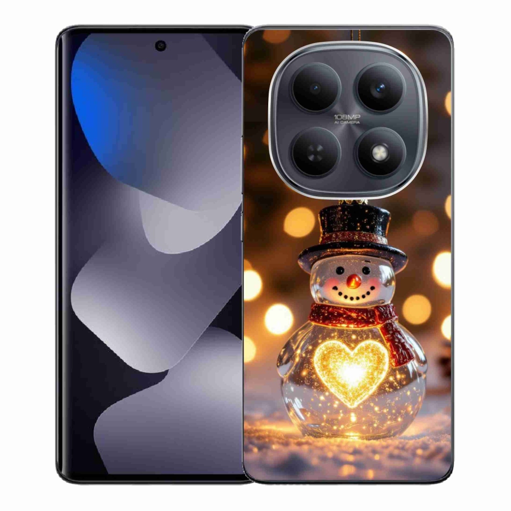 Gél borítás mmCase a Xiaomi Redmi Note 15 4G - karácsonyi hóemberhez