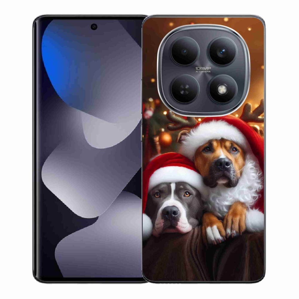 Gél borító mmCase a Xiaomi Redmi Note 15 4G - Karácsonyi kutyákhoz