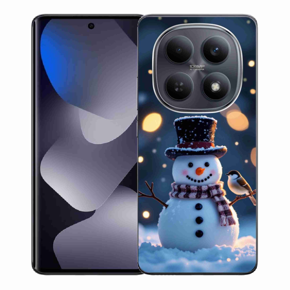 Gél borítás mmCase a Xiaomi Redmi Note 15 4G - karácsonyi hóemberhez