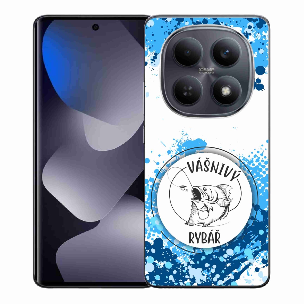 Gél borító mmCase a Xiaomi Redmi Note 15 4G - szenvedélyes halász fehér háttérrel
