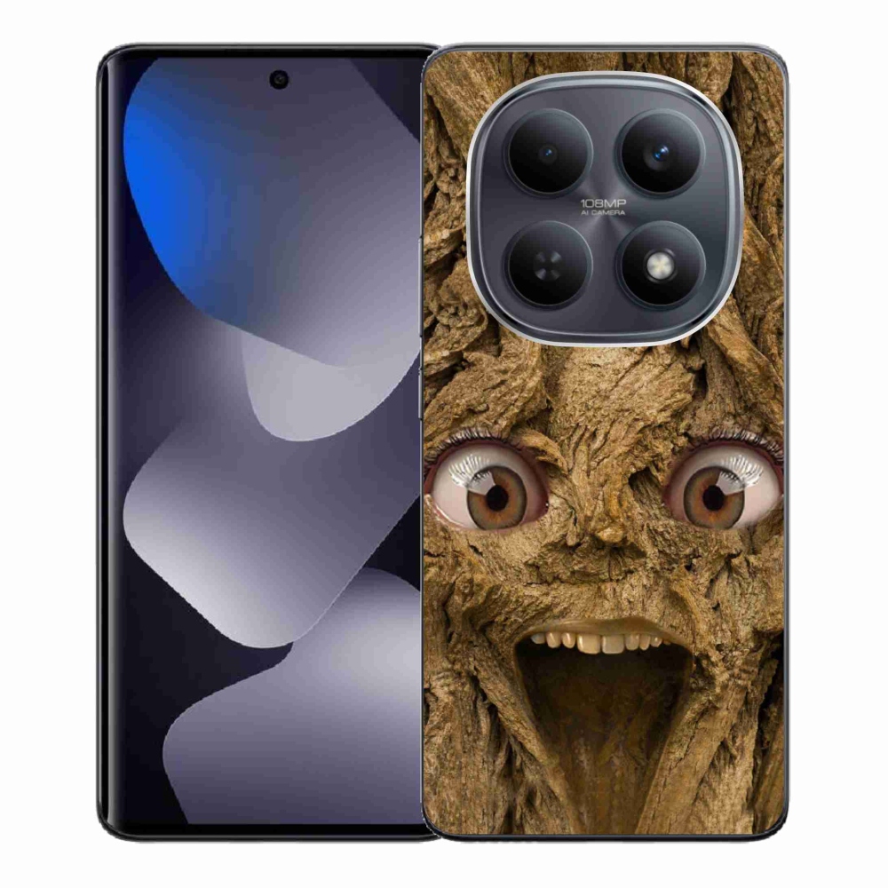 Gél borító mmCase a Xiaomi Redmi Note 15 4G-hez - vidám fa szemekkel