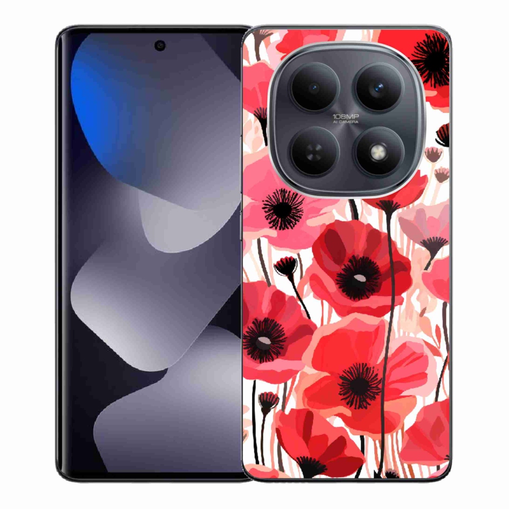 Gél borítás mmCase a Xiaomi Redmi Note 15 4G-hez - mákos 1