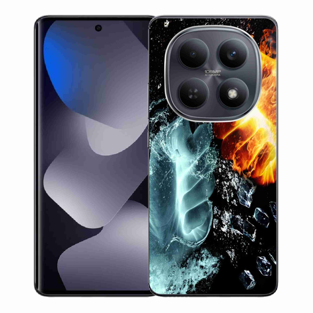 Gél borítás mmCase a Xiaomi Redmi Note 15 4G - víz és tűz számára