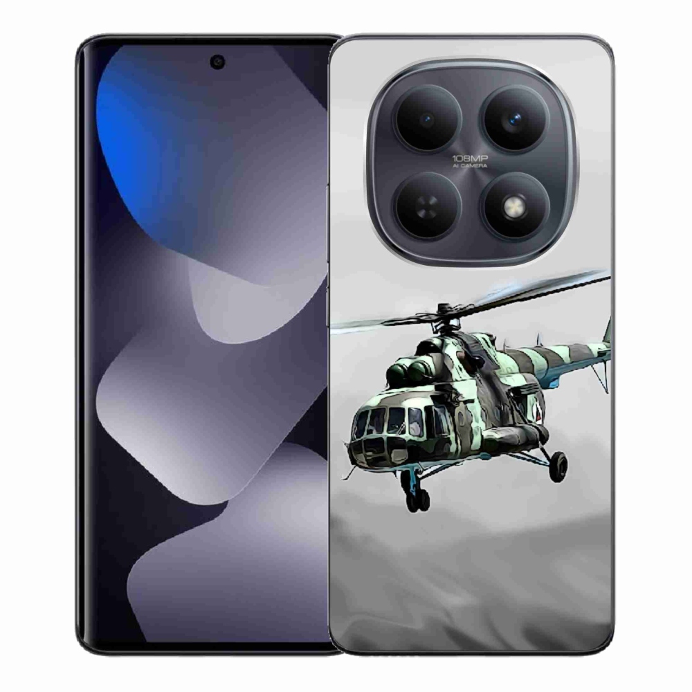 Gél borítás mmCase a Xiaomi Redmi Note 15 4G - katonai helikopterhez