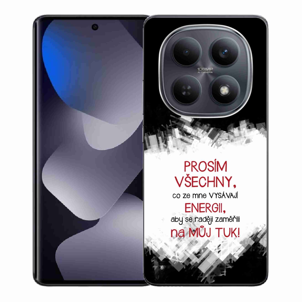 Gél borító mmCase a Xiaomi Redmi Note 15 4G - vicces szöveg 1 piros