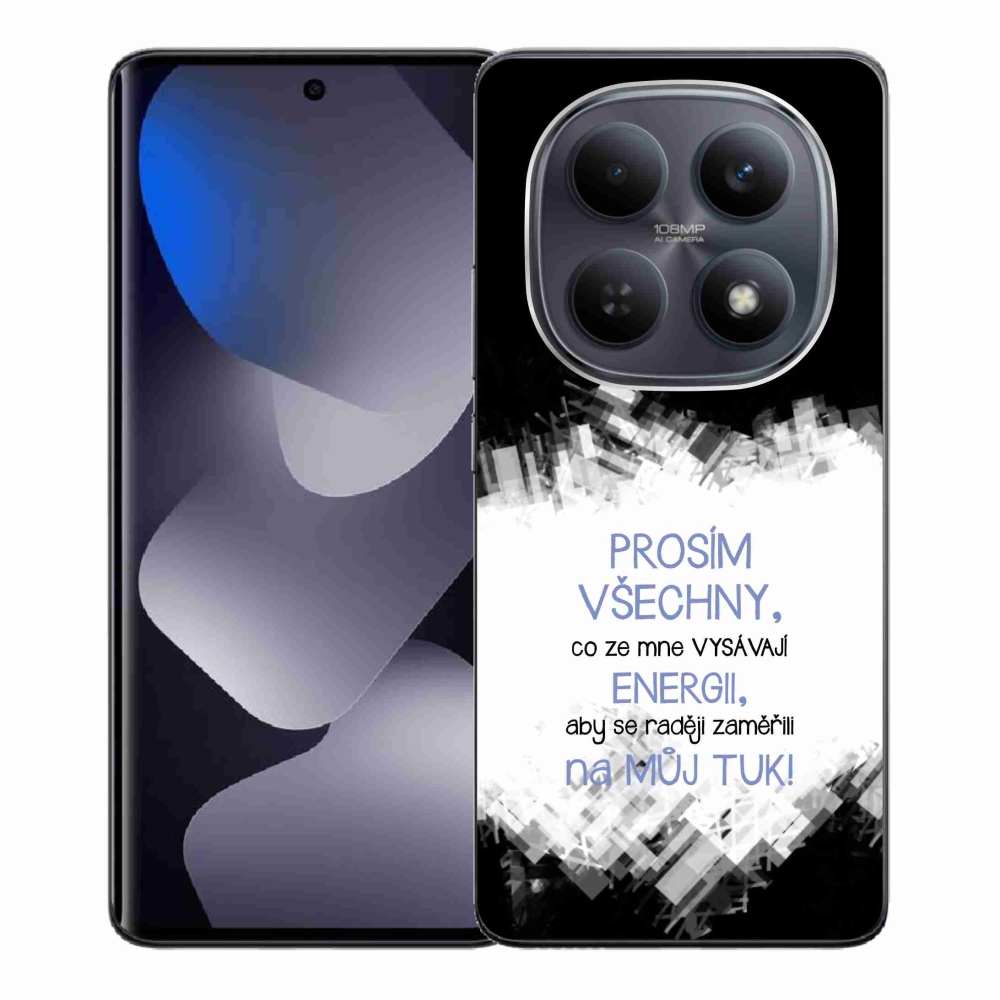 Gél borító mmCase a Xiaomi Redmi Note 15 4G - vicces szöveg 1 kék