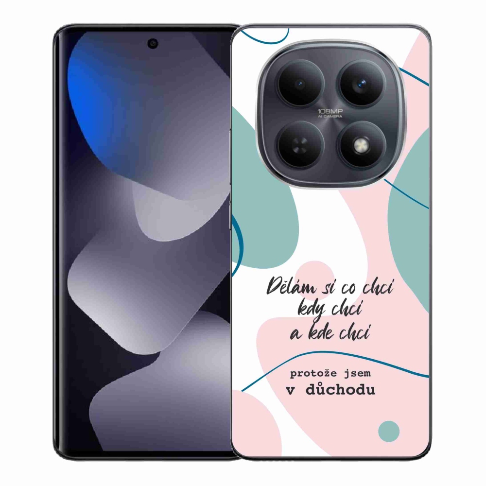 Gél borító mmCase a Xiaomi Redmi Note 15 4G-hez - vicces szöveg 10 fehér háttérrel
