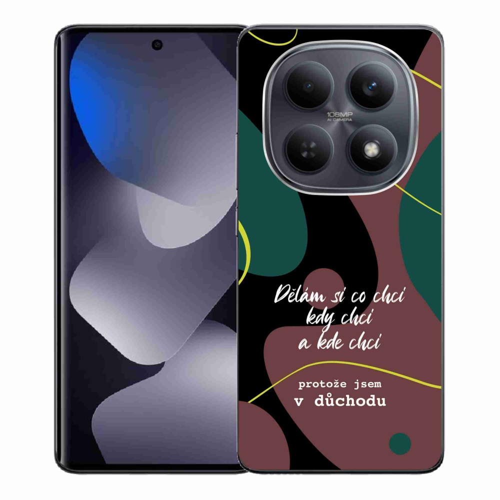 Gél borító mmCase a Xiaomi Redmi Note 15 4G-hez - vicces szöveg 10 fekete háttérrel