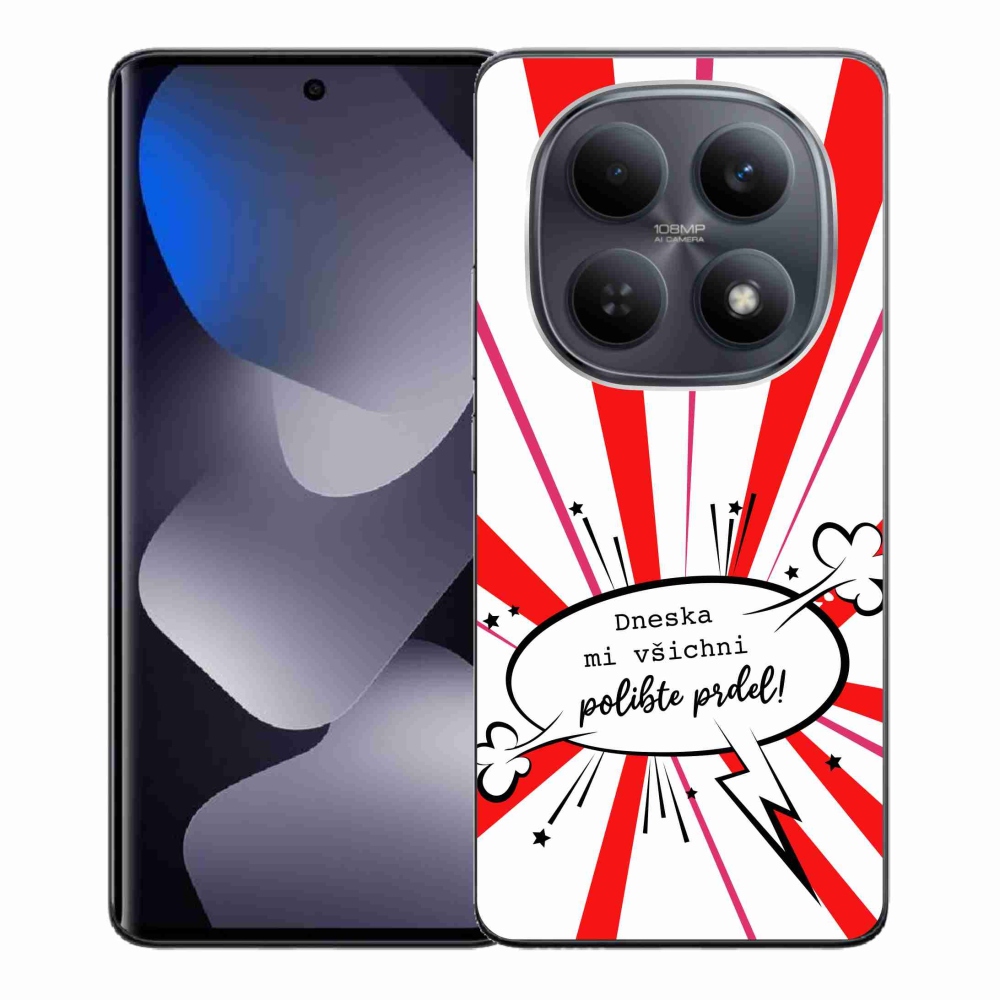 Gél borító mmCase a Xiaomi Redmi Note 15 4G-hez - vicces szöveg 15 fehér háttérrel