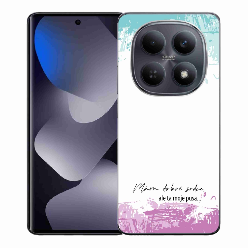 Gél borító mmCase a Xiaomi Redmi Note 15 4G-hez - vicces szöveg 3 fehér háttérrel